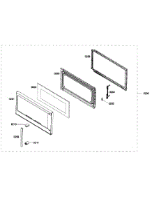 Door Assembly parts for Bosch Microwave HMV3051U/01 from AppliancePartsPros.com