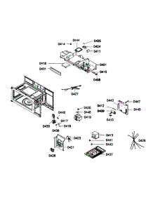 Cabinet Parts parts for Bosch Microwave HMV3051U/01 from AppliancePartsPros.com