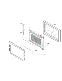 Door parts for Bosch Microwave HMB5060/01 from AppliancePartsPros.com