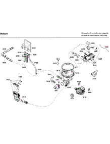 Pump parts for Bosch Dishwasher SHV68M03UC/52 from AppliancePartsPros.com