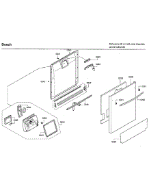 Door parts for Bosch Dishwasher SHX7ER55UC/48 from AppliancePartsPros.com