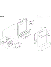 Door parts for Bosch Dishwasher SHX7ER55UC/55 from AppliancePartsPros.com