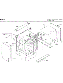 Cabinet parts for Bosch Dishwasher SHX7ER55UC/55 from AppliancePartsPros.com