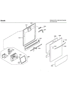 Door parts for Bosch Dishwasher SHX7ER55UC/93 from AppliancePartsPros.com