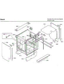 Cabinet parts for Bosch Dishwasher SHX7ER55UC/93 from AppliancePartsPros.com