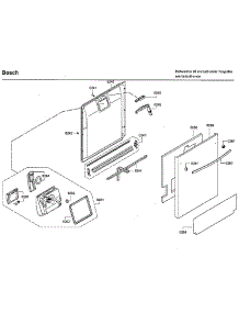 Door parts for Bosch Dishwasher SHX7ER55UC/51 from AppliancePartsPros.com
