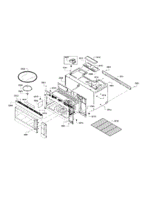 Cabinet 1 parts for Bosch Microwave HMV5052U/01 from AppliancePartsPros.com