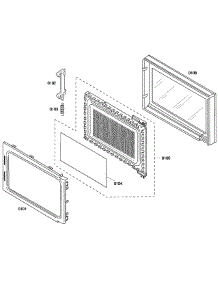 Door Assembly parts for Bosch Microwave HMB5050/02 from AppliancePartsPros.com
