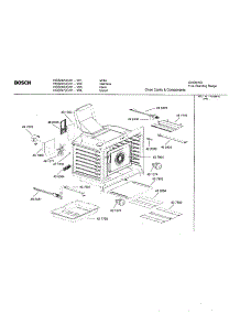 Oven Cavity Components parts for Bosch Range HGS245UC/01 from AppliancePartsPros.com