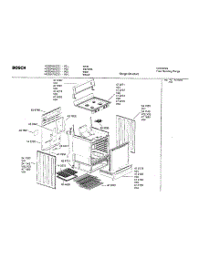 Range Structure parts for Bosch Range HGS245UC/01 from AppliancePartsPros.com