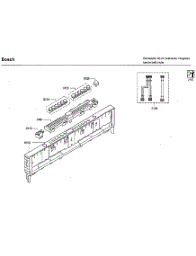 Control Panel parts for Bosch Dishwasher SHX7ER55UC/82 from AppliancePartsPros.com