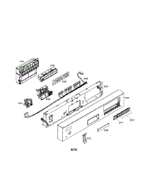 Control Module  /  Fascia Panel parts for Bosch Dishwasher S35KMK17UC/43 from AppliancePartsPros.com