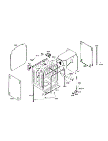 Body parts for Bosch Dishwasher S35KMK17UC/43 from AppliancePartsPros.com