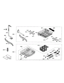 Racks  /  Spray Arm parts for Bosch Dishwasher S35KMK17UC/43 from AppliancePartsPros.com