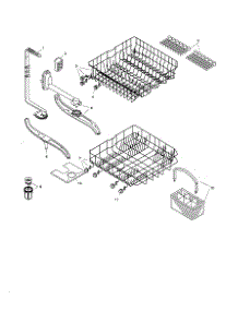 Racks parts for Bosch Dishwasher SHU3006UC/06 from AppliancePartsPros.com