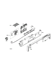 Control Module  /  Fascia Panel parts for Bosch Dishwasher SHX45P05UC/60 from AppliancePartsPros.com
