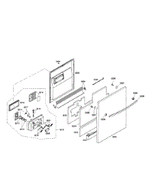 Dispenser  /  Door parts for Bosch Dishwasher SHX45P05UC/60 from AppliancePartsPros.com