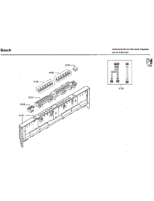 Control Panel parts for Bosch Dishwasher SHX7ER55UC/50 from AppliancePartsPros.com