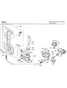Pump parts for Bosch Dishwasher SHX7ER55UC/50 from AppliancePartsPros.com