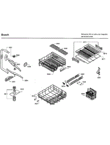 Rack Asy parts for Bosch Dishwasher SHX7ER55UC/50 from AppliancePartsPros.com