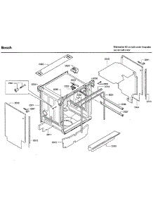 Cabinet parts for Bosch Dishwasher SHX7ER55UC/86 from AppliancePartsPros.com