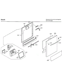Door parts for Bosch Dishwasher SHX7ER55UC/01 from AppliancePartsPros.com