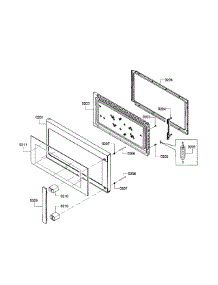 Door parts for Bosch Microwave HMV3062U/02 from AppliancePartsPros.com