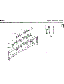 Control Panel parts for Bosch Dishwasher SHX7ER55UC/44 from AppliancePartsPros.com