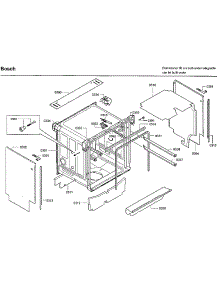 Cabinet parts for Bosch Dishwasher SHX7ER55UC/44 from AppliancePartsPros.com