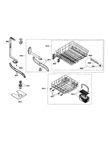 Spray Arm  /  Racks parts for Bosch Dishwasher SHE43C02UC/47 from AppliancePartsPros.com