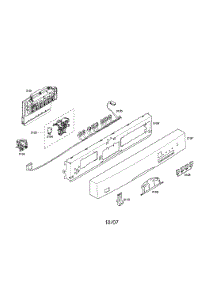 Fascia Panel  /  Control Module parts for Bosch Dishwasher SHE44C02UC/22 from AppliancePartsPros.com