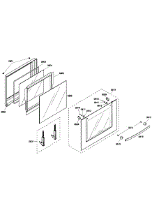 Door Assembly parts for Bosch Wall Oven HBL5750UC/02 from AppliancePartsPros.com