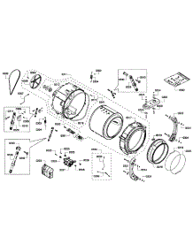 Drum Assembly parts for Bosch Washer WFVC544AUC/19 from AppliancePartsPros.com