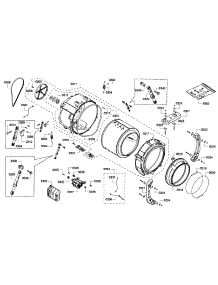 Drum Assembly parts for Bosch Washer WFVC540SUC/19 from AppliancePartsPros.com