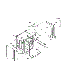 Frame parts for Bosch Dishwasher SHEM78WH5N/30 from AppliancePartsPros.com