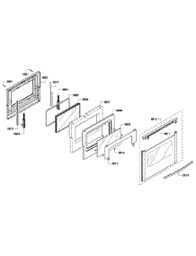Door Assembly parts for Bosch Range HGS7282UC/06 from AppliancePartsPros.com