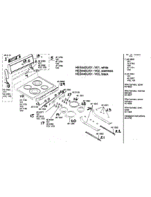 Maintop Assembly parts for Bosch Range HES442U/01 from AppliancePartsPros.com