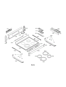 Cooktop parts for Bosch Range HES442U/02 from AppliancePartsPros.com