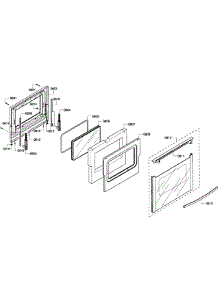 Door Assembly parts for Bosch Range HGS7052UC/07 from AppliancePartsPros.com