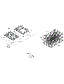 Grates  /  Shelfs parts for Bosch Range HGS7052UC/07 from AppliancePartsPros.com