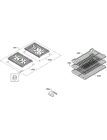 Grates  /  Shelfs parts for Bosch Range HGS7052UC/08 from AppliancePartsPros.com