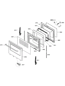 Door Assembly parts for Bosch Range HGS5053UC/02 from AppliancePartsPros.com