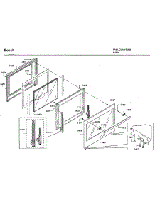 Door parts for Bosch Wall Oven HBL8451UC/02 from AppliancePartsPros.com