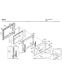 Door parts for Bosch Wall Oven HBL8661UC/02 from AppliancePartsPros.com