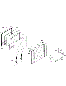 Upper Door Assembly parts for Bosch Wall Oven HBL8650UC/06 from AppliancePartsPros.com