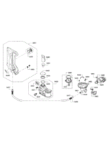 Pump parts for Bosch Dishwasher SPE5ES55UC/28 from AppliancePartsPros.com