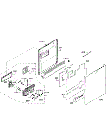 Door Assembly parts for Bosch Dishwasher SHE68R56UC/67 from AppliancePartsPros.com