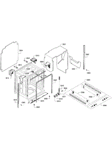 Cabinet parts for Bosch Dishwasher SHE55M16UC/64 from AppliancePartsPros.com