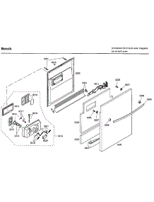 Door parts for Bosch Dishwasher SHX33A02UC/42 from AppliancePartsPros.com