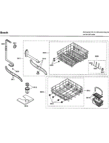 Rack parts for Bosch Dishwasher SHX33A02UC/42 from AppliancePartsPros.com